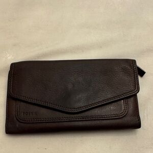 VTG! Fossil Dark Brown Leather Wallet